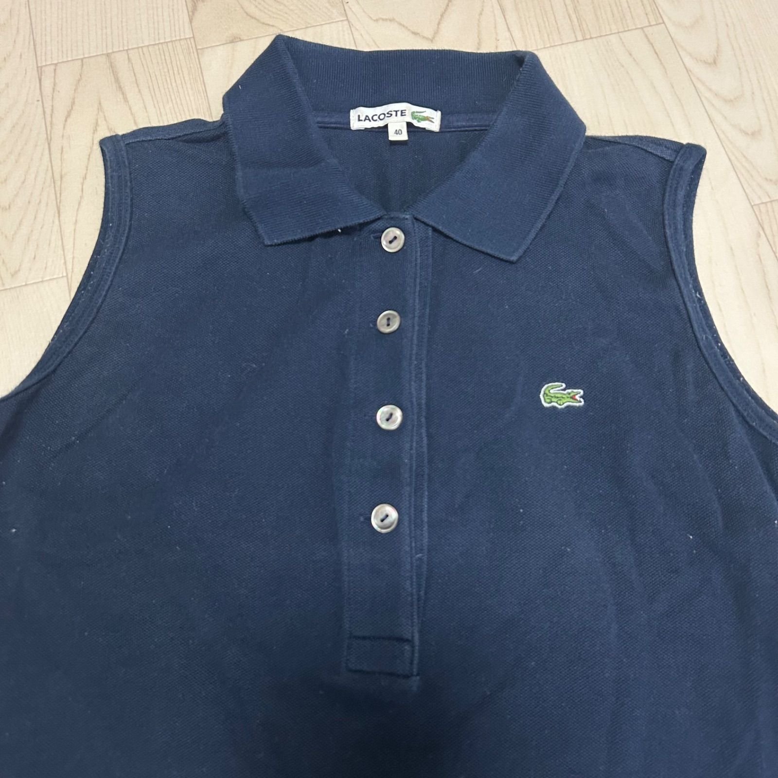 LACOSTE ラコステ ノースリーブ ポロシャツ 40 - メルカリ