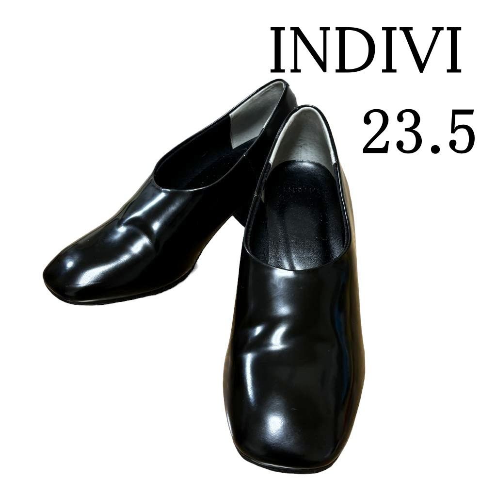 INDIVI インディビ レディース 靴 アンティークデザイン エナメル 