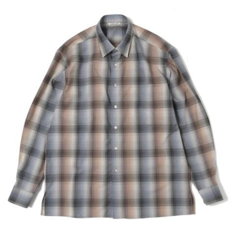 AURALEE オーラリー SUPER LIGHT WOOL CHECK SHIRTS スーパーライト