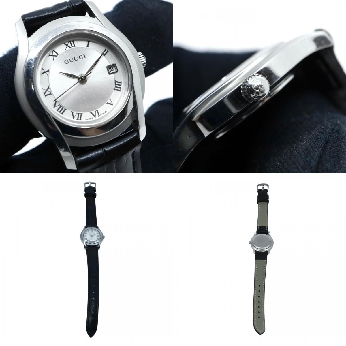 極美品 電池交換済 新品ベルト グッチ GUCCI 5500L 腕時計