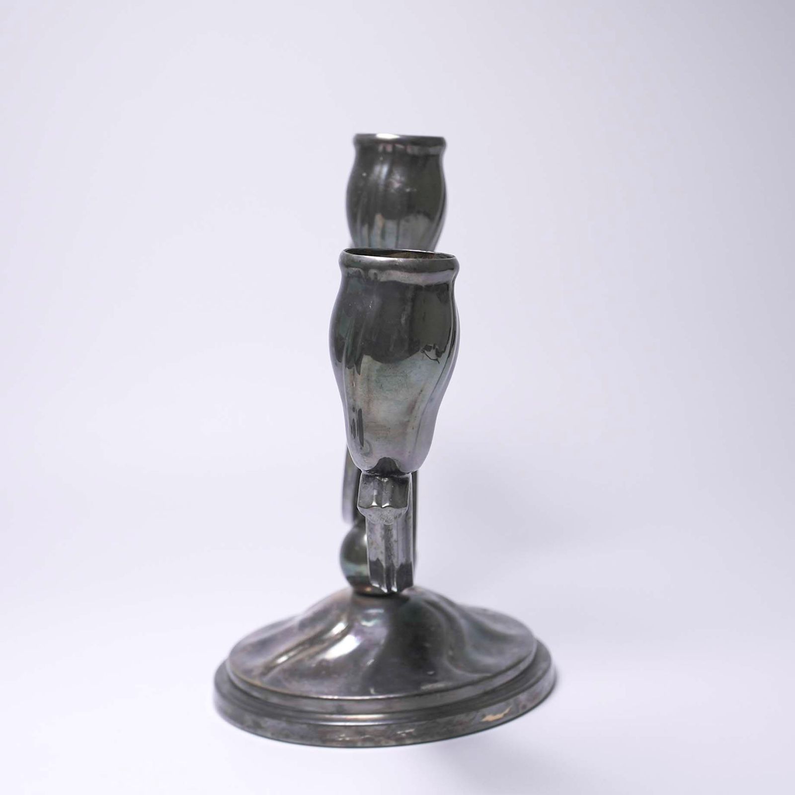 フランスアンティーク キャンドルスタンド　ブロンズ 青銅 ホルダー 蝋燭立て 燭台 蚤の市 ブロカント ゴールド　 jadisフランスアンティーク キャンドルスタンド ２灯 ブロンズ 青銅