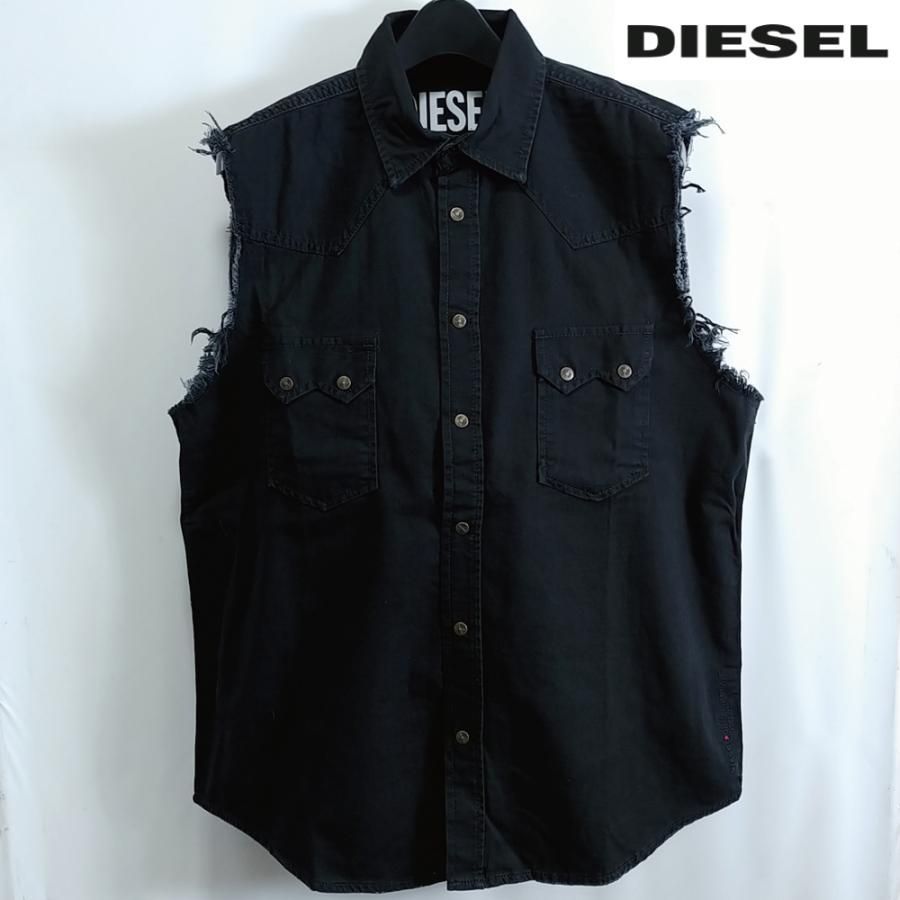 DIESEL ノースリーブトップス Lサイズ 黒 DIESEL ノースリーブトップス Lサイズ 黒