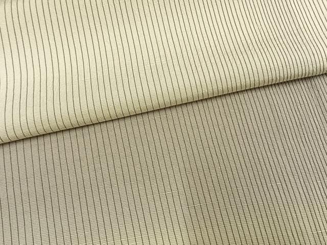 平和屋着物▽北大路魯山人 訪問着 単衣 縞 正絹 逸品 AAAV8390fy