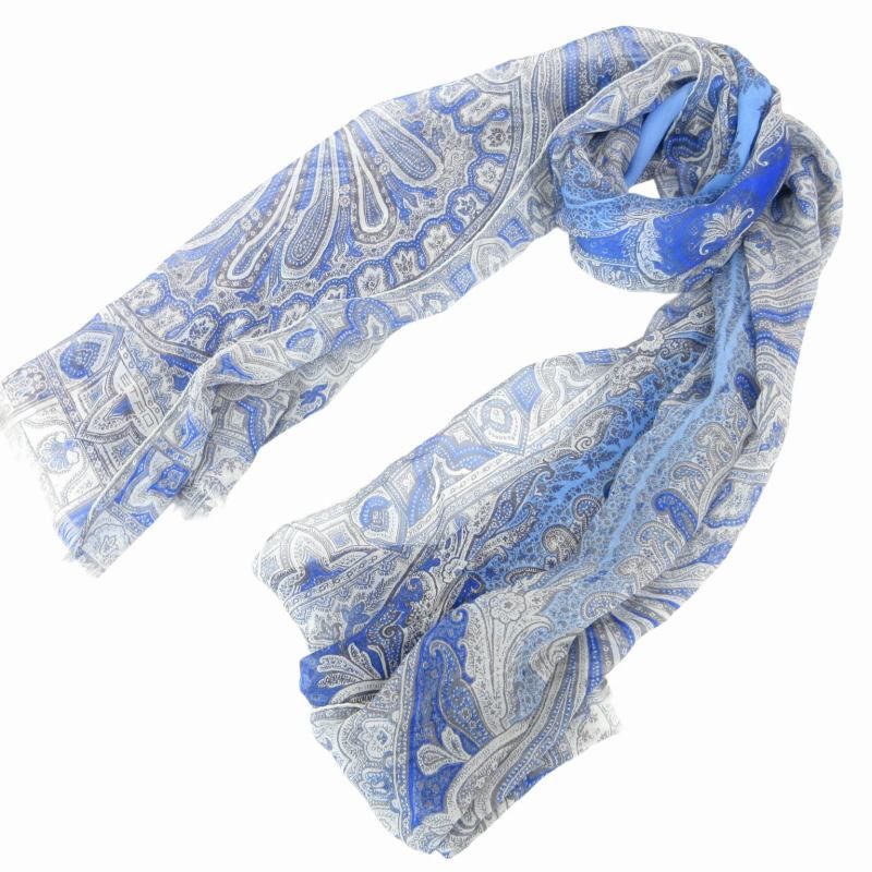 エトロ ETRO スカーフ チーフ バンダナ ペイズリー柄 絹 シルク