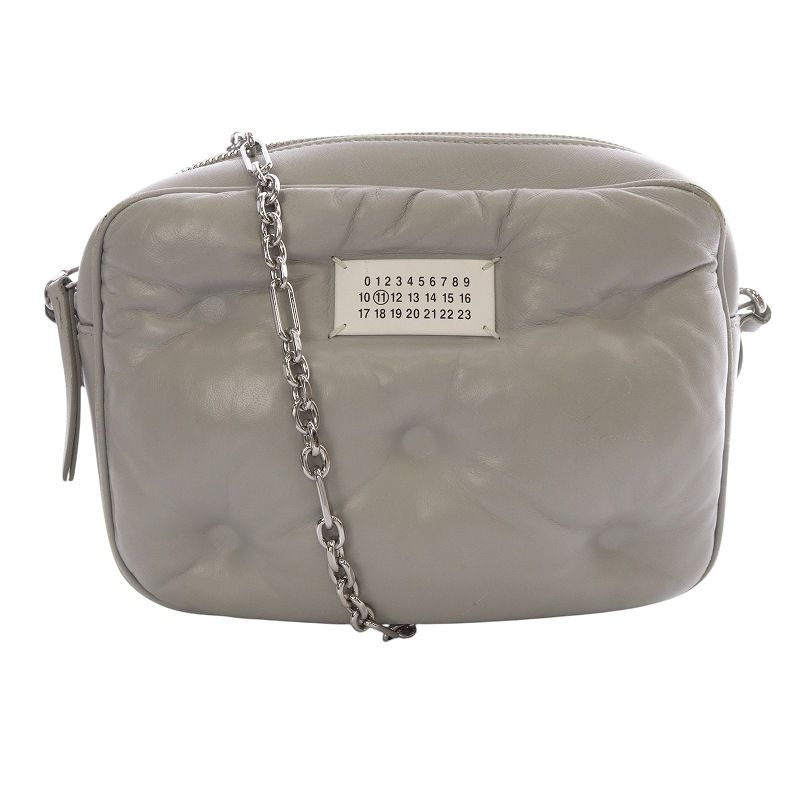 メゾンマルジェラ 11 Maison Margiela 11 GLAM SLAM チェーン ショルダーバッグ レザー グレー