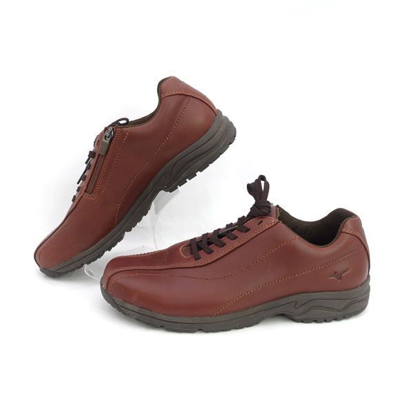 ■ 極美品 MIZUNO ミズノ サイドジップ ウォーキングシューズ 25.5 MIZUNO / ミズノ ウォーキングシューズ/サイドジップ/ブラウン