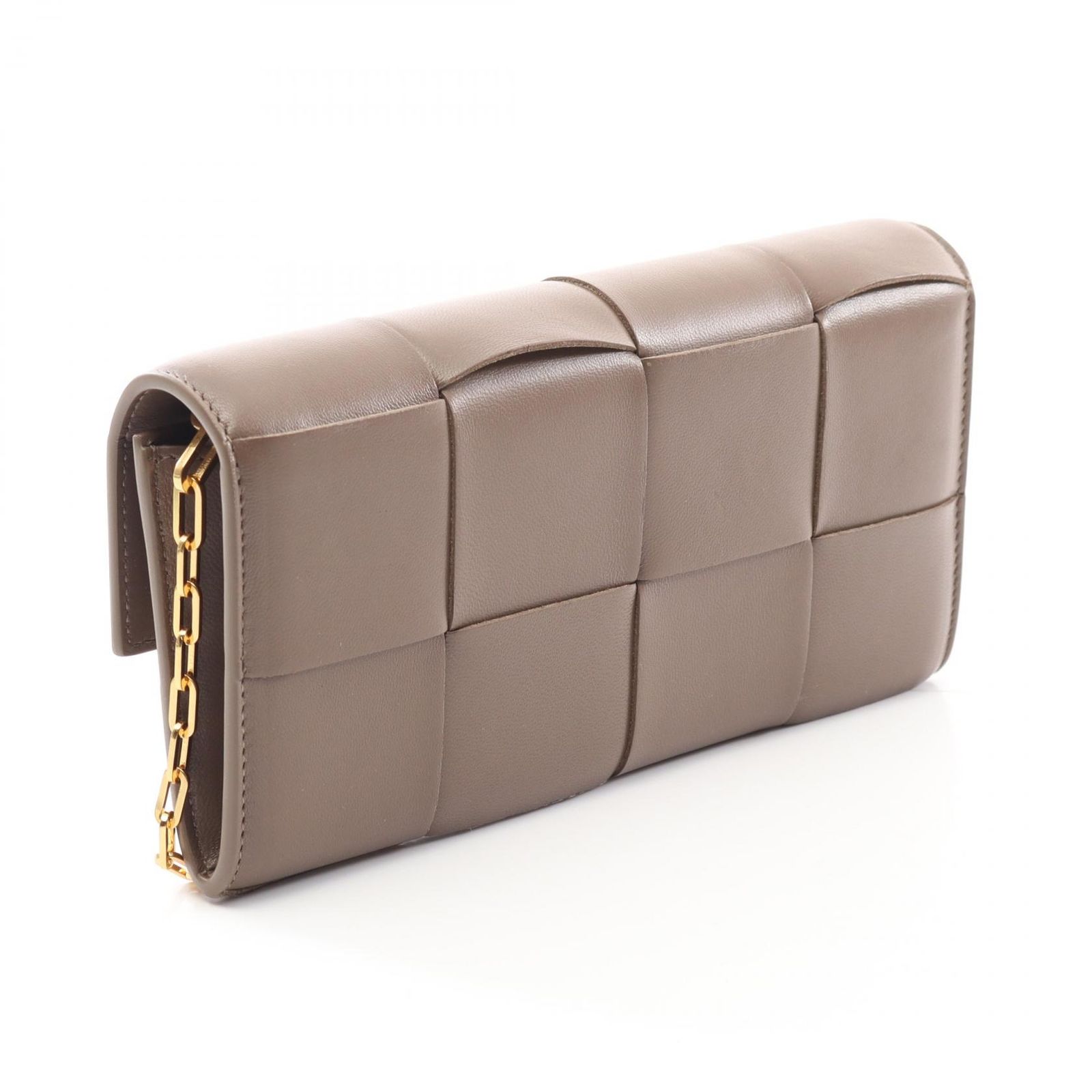 ボッテガヴェネタ イントレチャート レザー チェーン ショルダーバッグ【001】 ボッテガ ヴェネタ チェーン ショルダーバッグ イントレチャート レザー