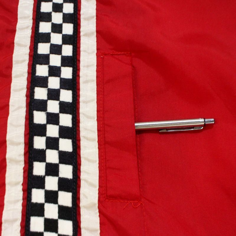 70s vintage チェッカーフラッグ ナイロン レーシングジャケット