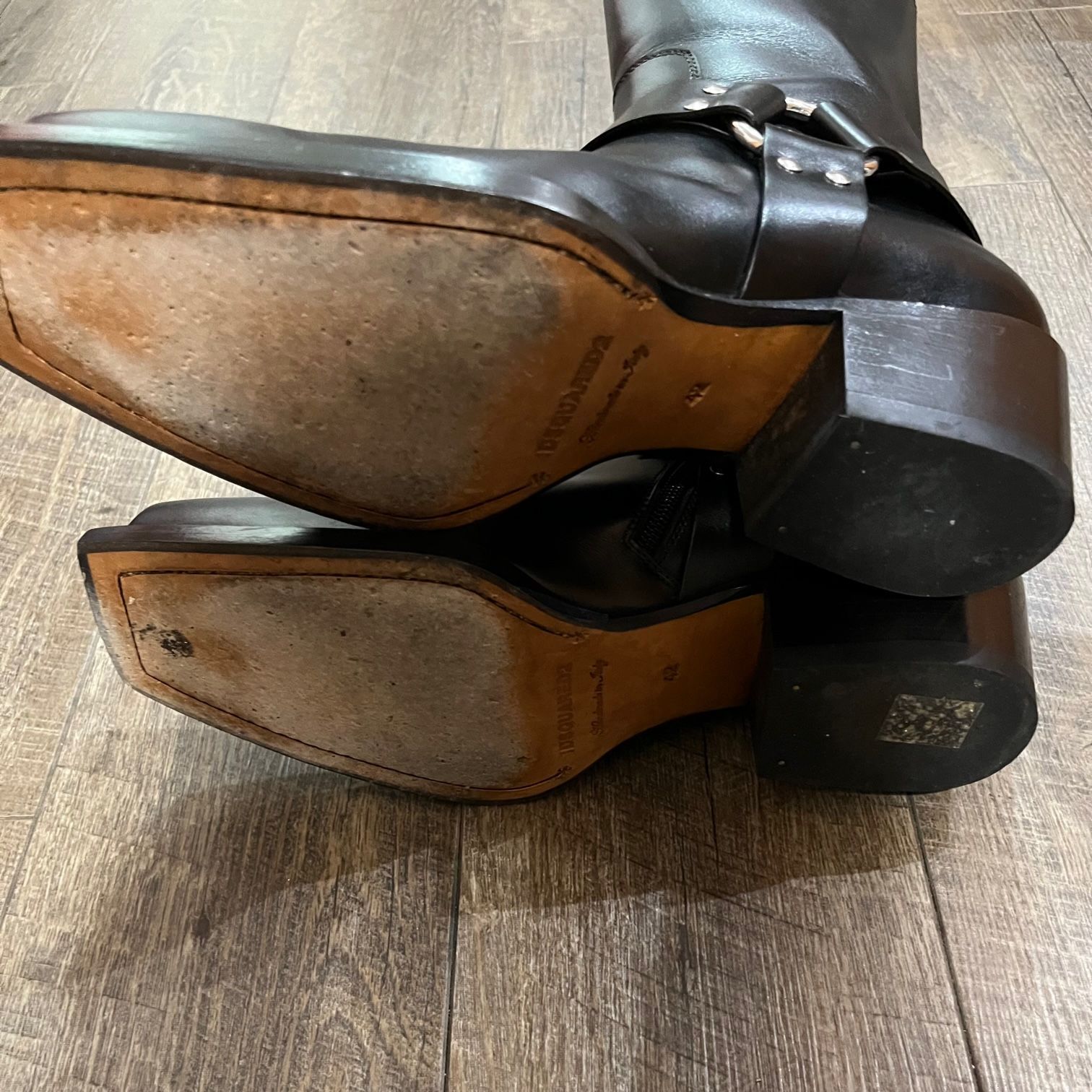DSQUARED2 Flat Boots レザー リング ブーツ シューズ BOM0014 ディー 