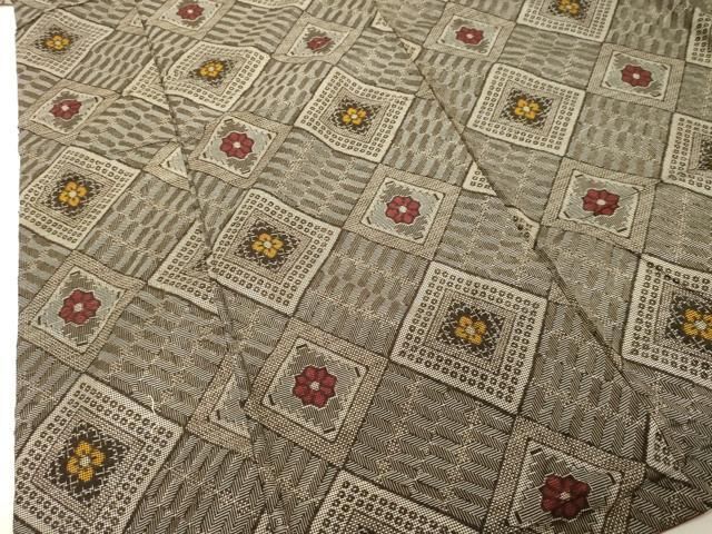 平和屋着物○本場大島紬 龍郷絣 花菱文 正絹 逸品 DAAV8705tw - メルカリ