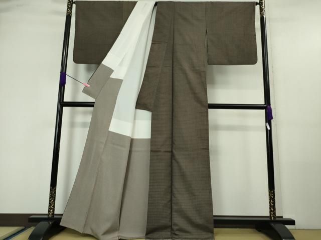 平和屋本店■極上　紬　格子　逸品　DZAA5950kh5 平和屋本店□極上 紬 格子 逸品 DZAA5950kh5 - メルカリ