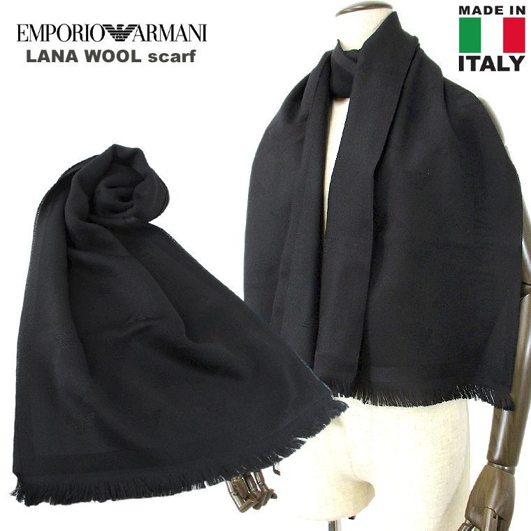 EMPORIO ARMANIアルマーニ LANAウールマフラー アウトレット訳有 EMPORIO ARMANIアルマーニ LANAウールマフラー アウトレット訳有