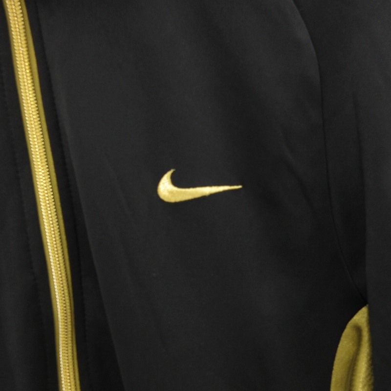NIKE ジャージ XL ブラック×ゴールド ナイキ NIKE ジャージ トラックジャケット ジップアップ ロゴ XL