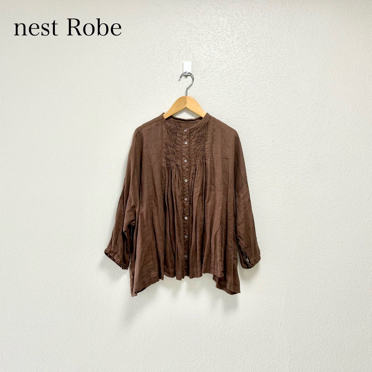 nest Robe ネストローブ 2wayリネンウェーブタックブラウス - メルカリ