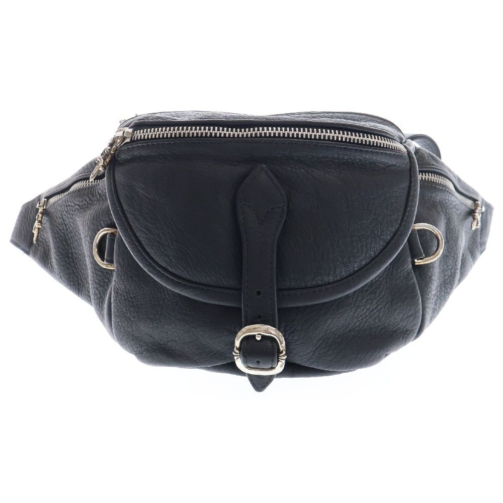 CHROME HEARTS クロムハーツ 1 SNAT PACK スナットパック ダガージップガンスリンガーベルトレザーウエストバッグ ブラック