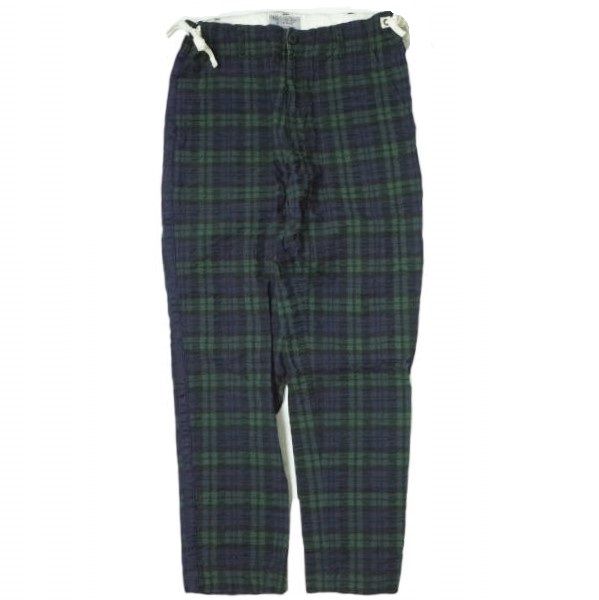 KENNETH FIELD ケネスフィールド 日本製 CEREMONY TROUSER - SEERSUCKER PLAIDS シアサッカーセレモニートラウザーパンツ S ブラックウォッチ 側章 サイドライン ベイカー チェック ボトムス mc68537