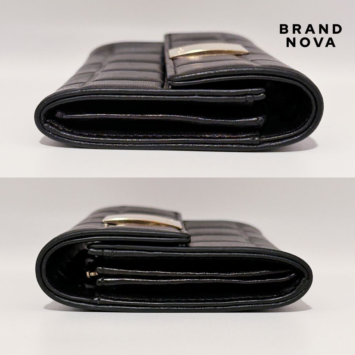 CHANEL シャネル チョコバー コンパクト ジップウォレット 二