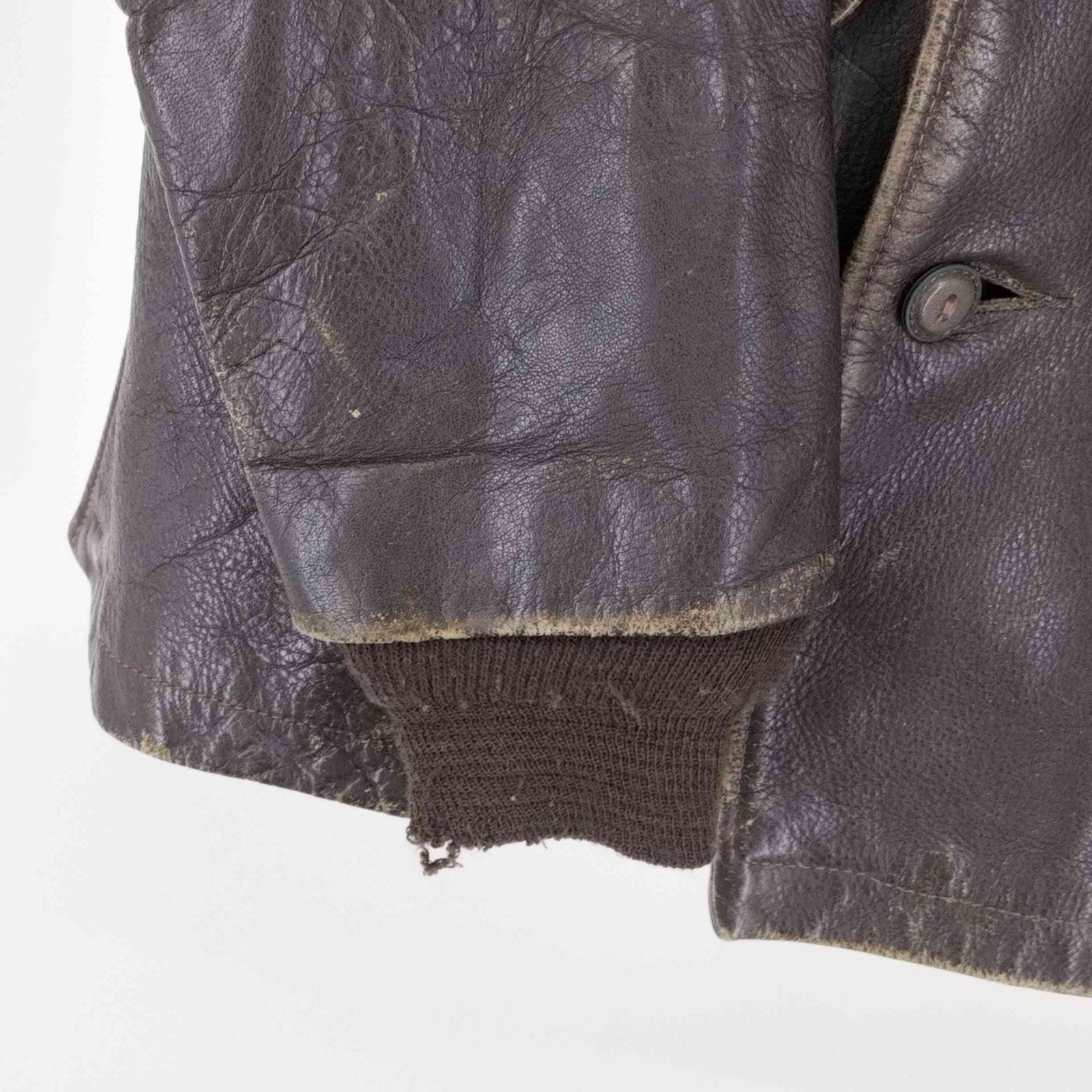 ユーズドフルギ USED古着 斜めポケット ダブルブレスト レザー  