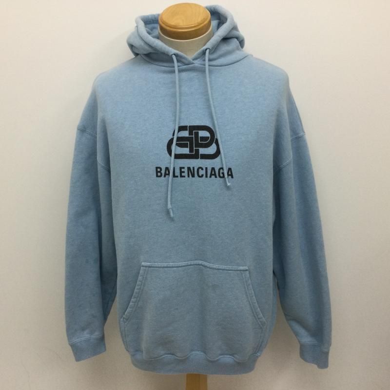 BALENCIAGA バレンシアガ パーカー 長袖 570811 ロゴプリント スウエットプルオーバーパーカー