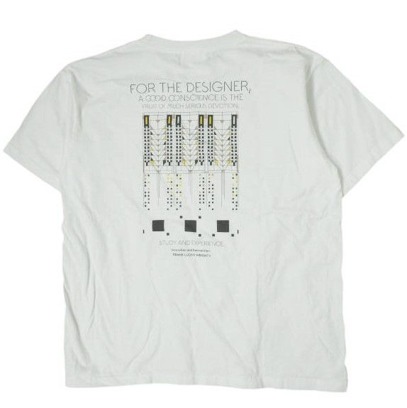 FRANK LLOYD WRIGHT x BEAUTY&YOUTH フランク・ロイド・ライト ビューティーアンドユース 23SS 別注  DESIGNER TEE デザイナーTシャツ 1217-499-3285 XL WHITE 半袖 トップス g11598