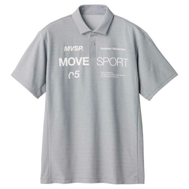 DESCENTE デサント SUNSCREEN ミニ鹿の子 FULL GRAPHIC POLO グレー杢 Sサイズ DMMVJA74 GYM | スポーツ ウエア 服 衣類 機能性 ショートスリーブ トップス ポロシャツ 生地 ストレッチ性 伸縮性 快適 素材