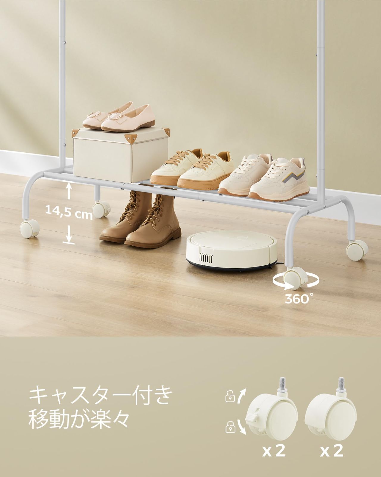 KAIHAOWIN ハンガーラック スリム 洋服ラック おしゃれ ポールハンガー