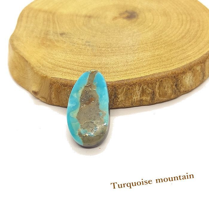 TR-9(C) ターコイズルース【Turquoise mountain(ターコイズマウンテン)】ルース【メール便OK】5.5ct/アクセサリー/材料/天然石