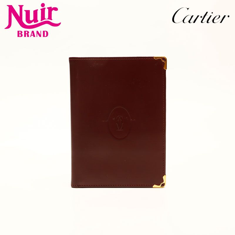 CARTIER カルティエ 二つ折り財布 レザー パスポートケース