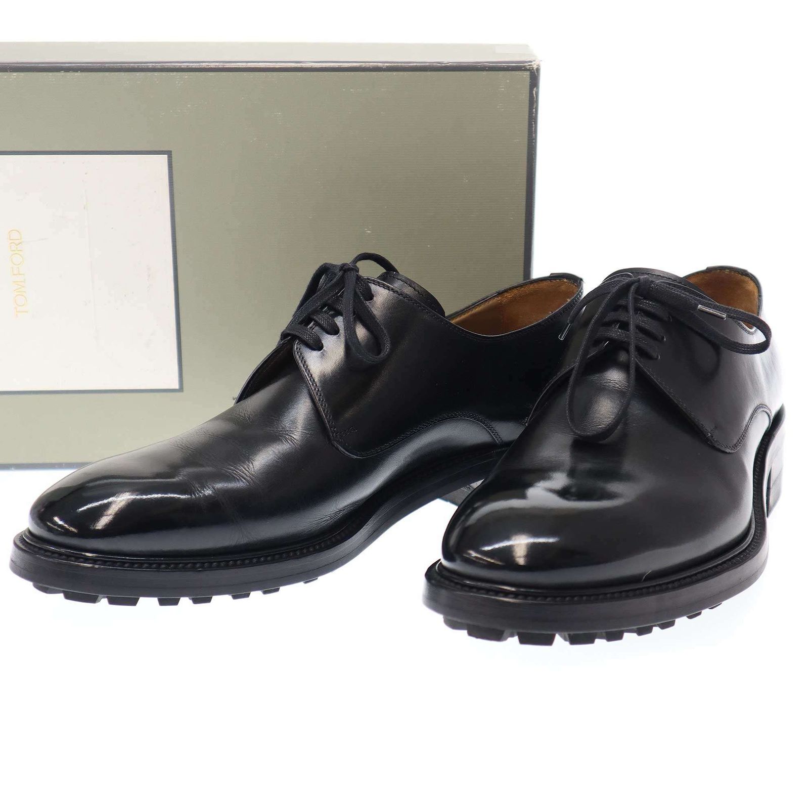 TOM FORD トム フォード プレーントゥ レザーシューズ ブラック TOM FORD トム フォード プレーントゥ レザーシューズ ブラック