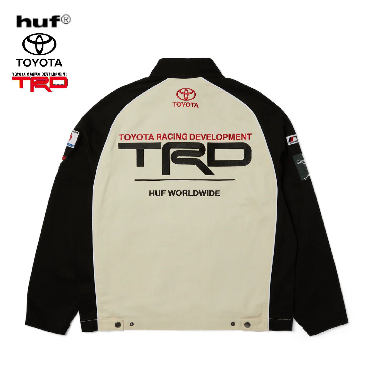 新品] HUF X TOYOTA TRD PODIUM RACING JACKET [JK00486-MLT-CREAM 