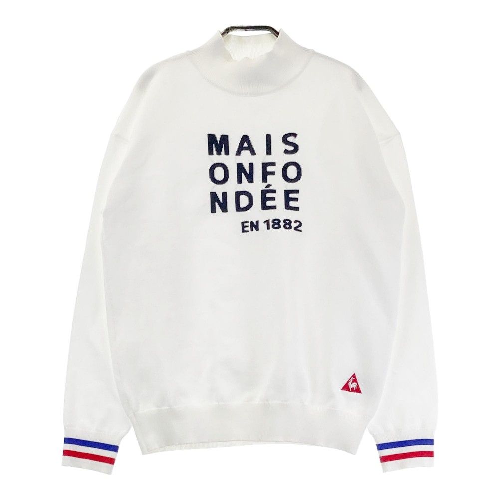 サイズ：L LE COQ GOLF ルコックゴルフ  モックネック ニットセーター  ホワイト系 [240101355413] ゴルフウェア レディース ストスト