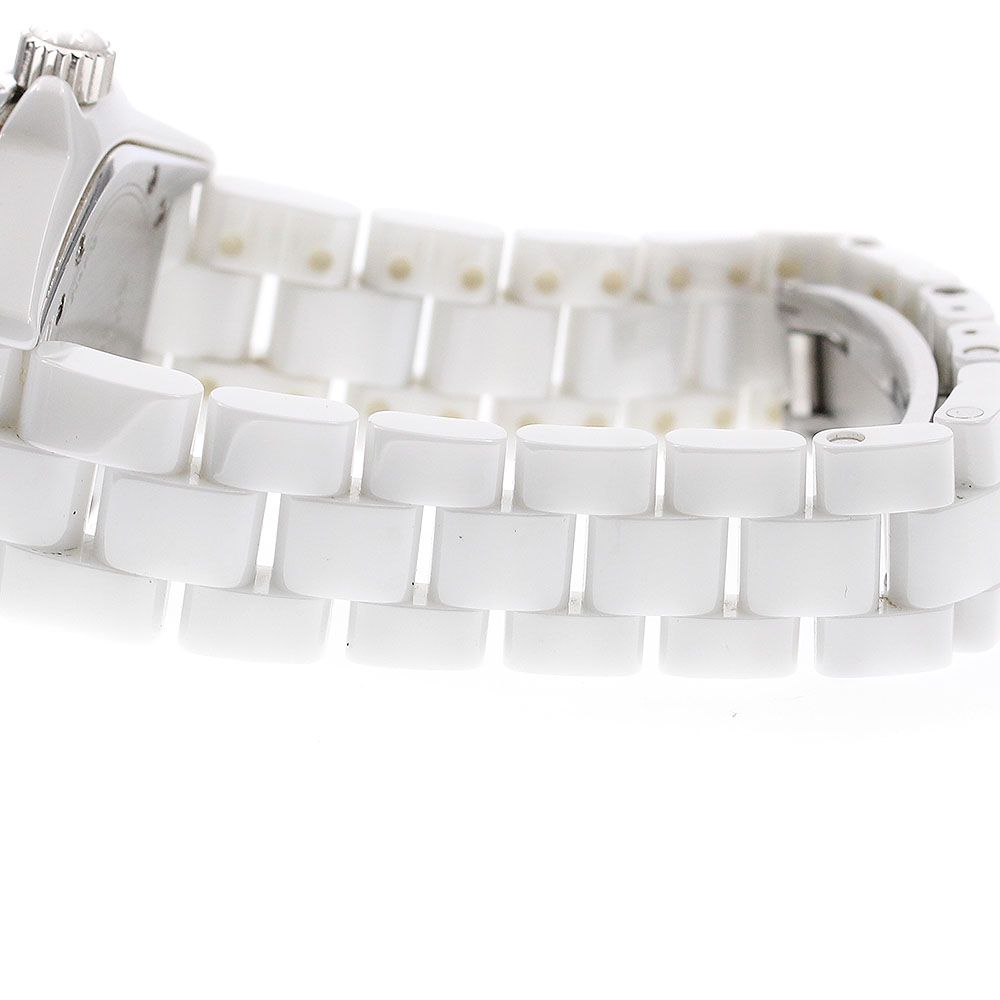 シャネル CHANEL H1630 J12 白セラミック ブラックダイヤベゼル  