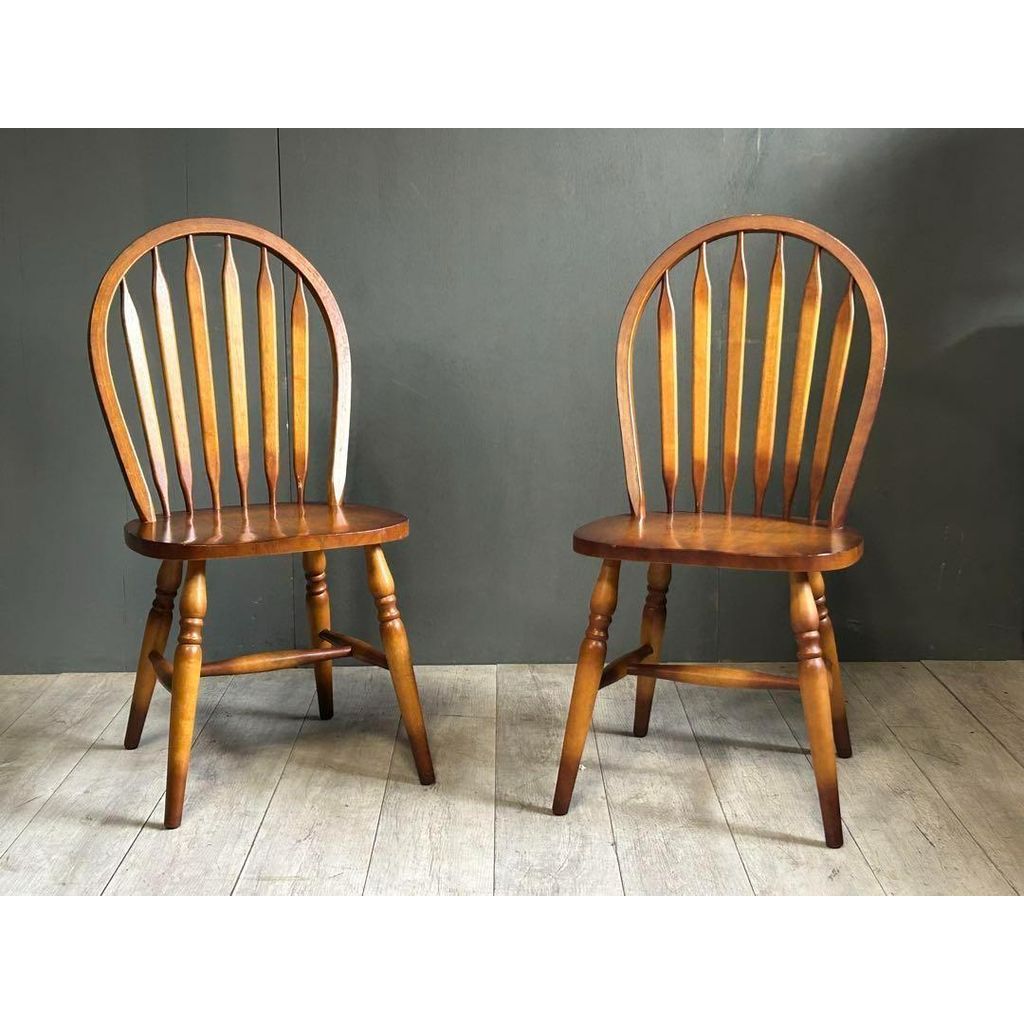 天然木 ナチュラル フープバックチェア スポークチェア ヴィンテージ