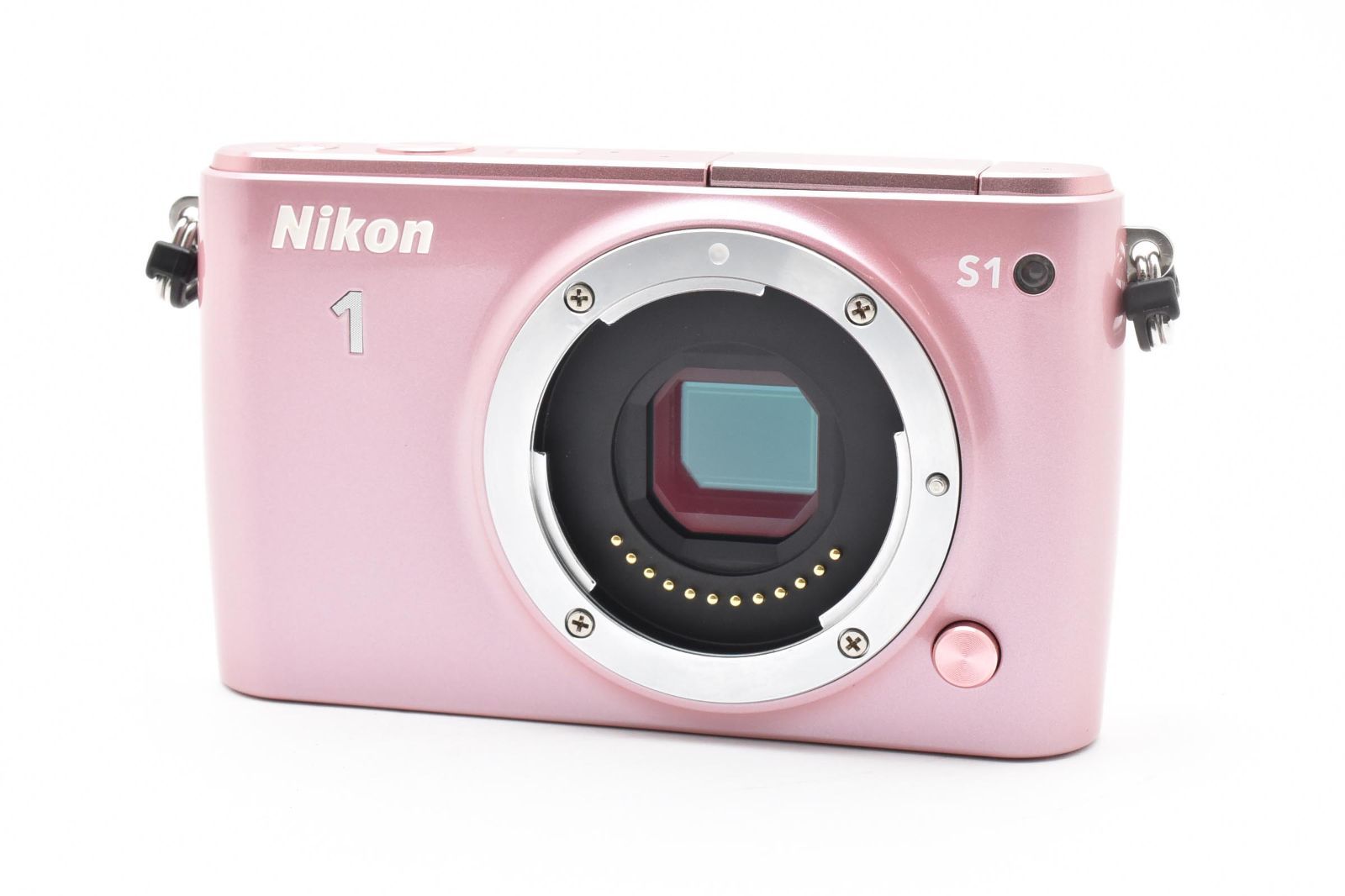 シャッター数 329回 ニコン NIKON 1 S1 ピンク ボディ ミラーレス一眼 デジタルカメラ 2603715A
