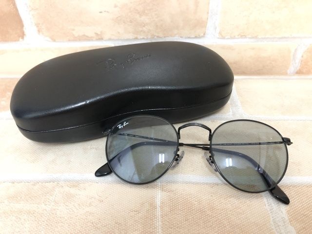 【中古】 Ray-Ban レイバン ラウンドメタル サングラス RB3447 ブラック  111415953