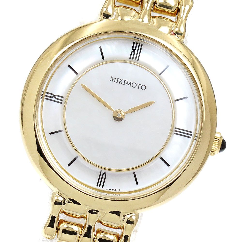 ミキモト MIKIMOTO パールウォッチ クォーツ レディースベルト訳あり_