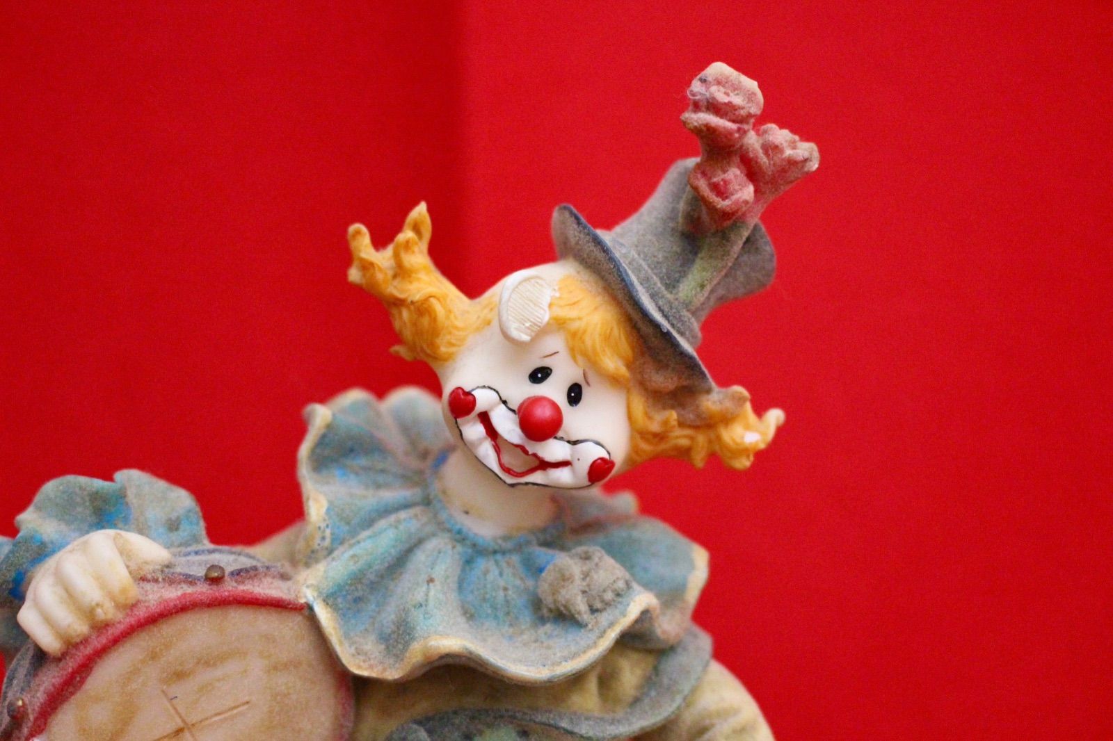 イタリア雑貨・ピエロコレクション【ハートのピエロ　ドラム】 イタリア雑貨・ピエロコレクション【ハートのピエロ ドラム