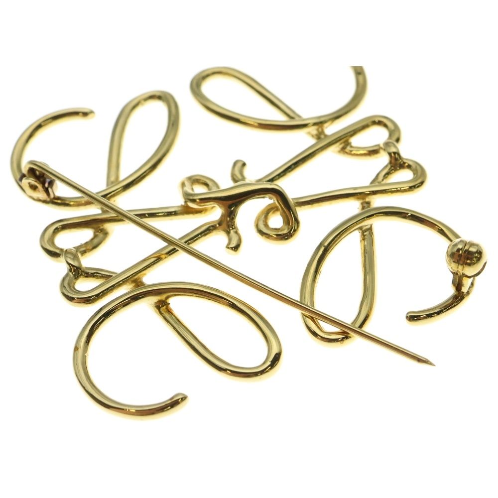 LOEWE ロエベ アナグラムロゴ ピンブローチ ゴールド