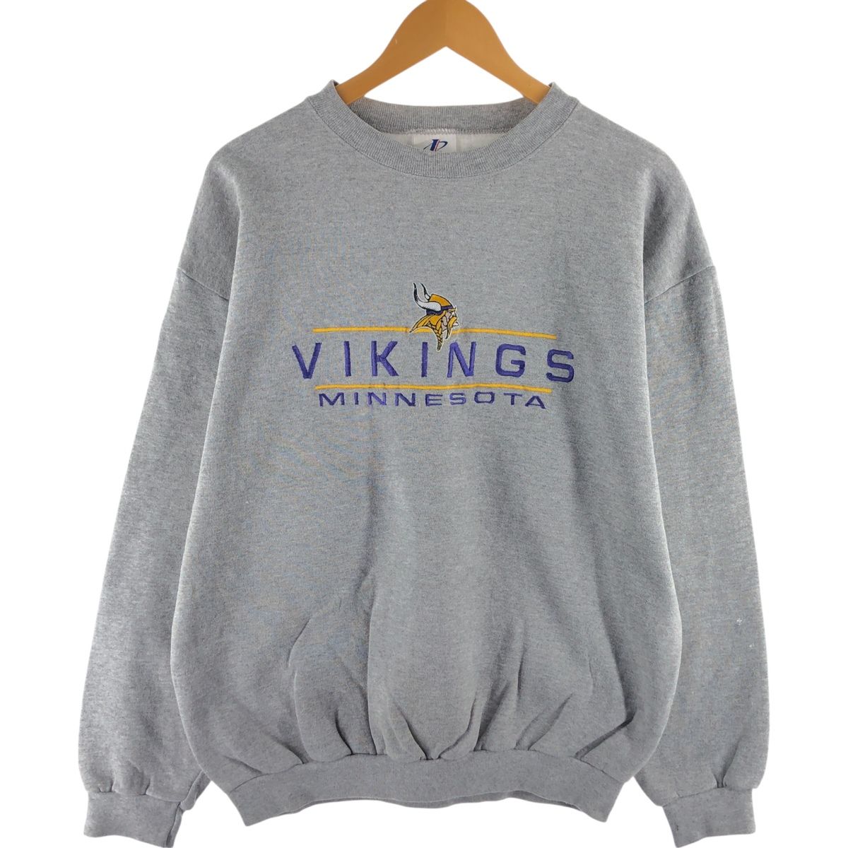 古着 LOGO ATHLETIC NFL MINNESOTA VIKINGS ミネソタバイキングス ロゴスウェットシャツ トレーナー メンズL相当/eaa489795
