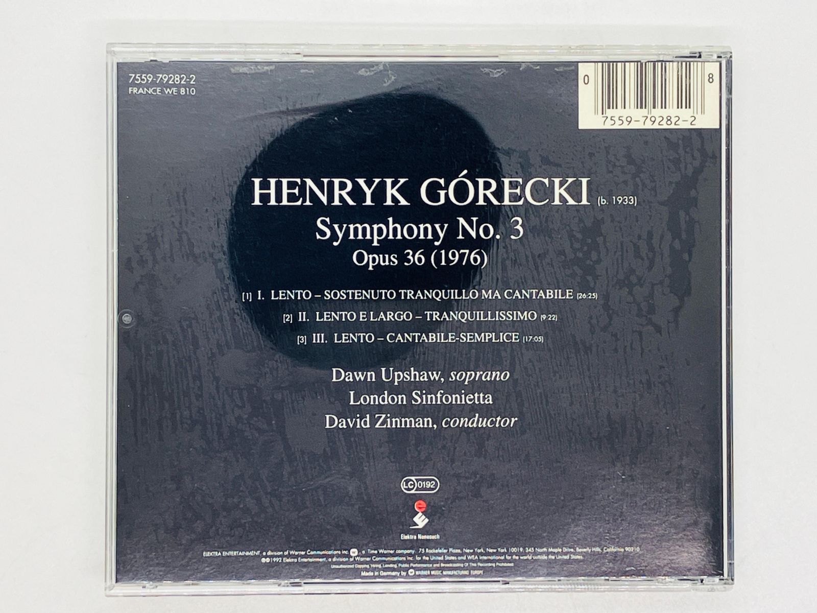 CD グレツキ : 悲歌のシンフォニー (交響曲第3番 作品36) HENRYK