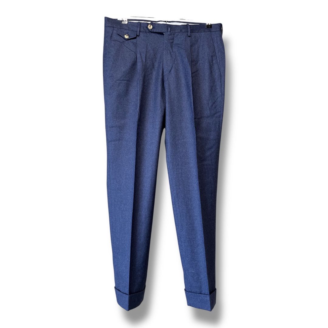 PT TORINO ピーティートリノ ジェントルマンフィット ストレッチ ウール ワンタックスラックス 紳士 センタープレス オフィス ビジネス メンズ サイズ46 ブルー 秋 久喜倉庫店 K613Y
