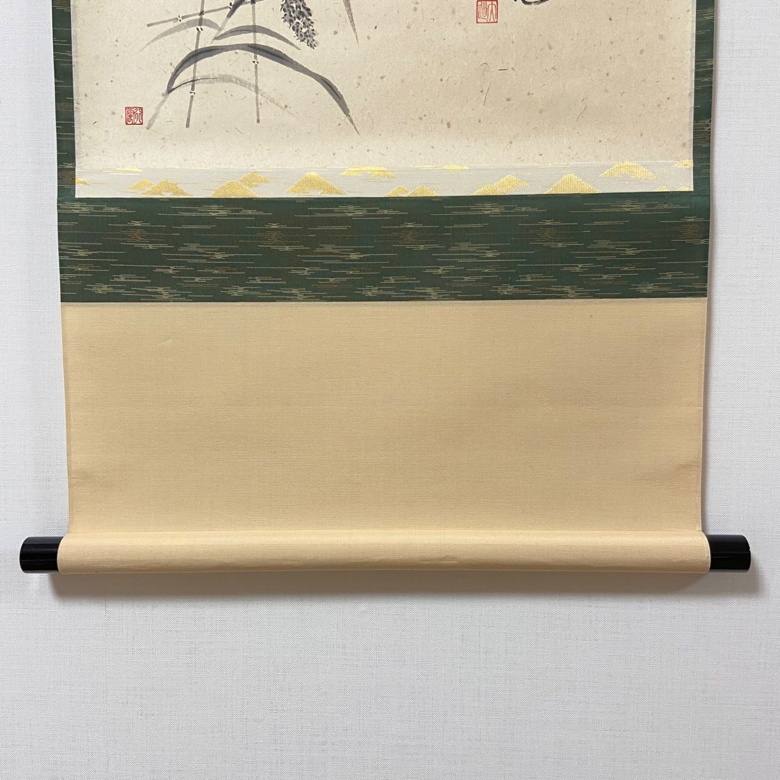 美術品・アンティーク・コレクション 掛軸 「天高気清 とんぼ画讃
