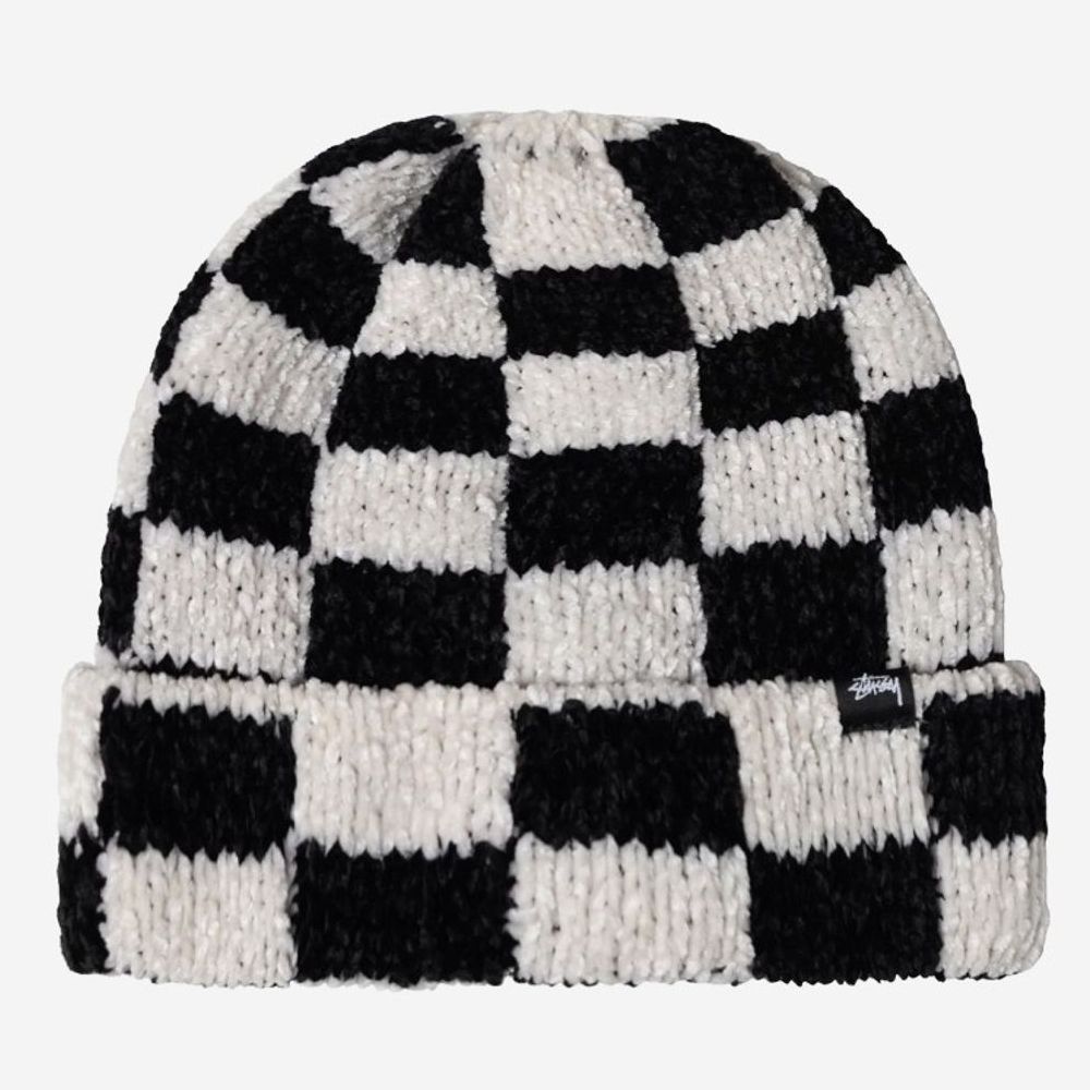 Stussy チェッカーパターン ビーニー ☆送料・関税込☆Stussy☆Stussy Crochet Checker Beanie Olive