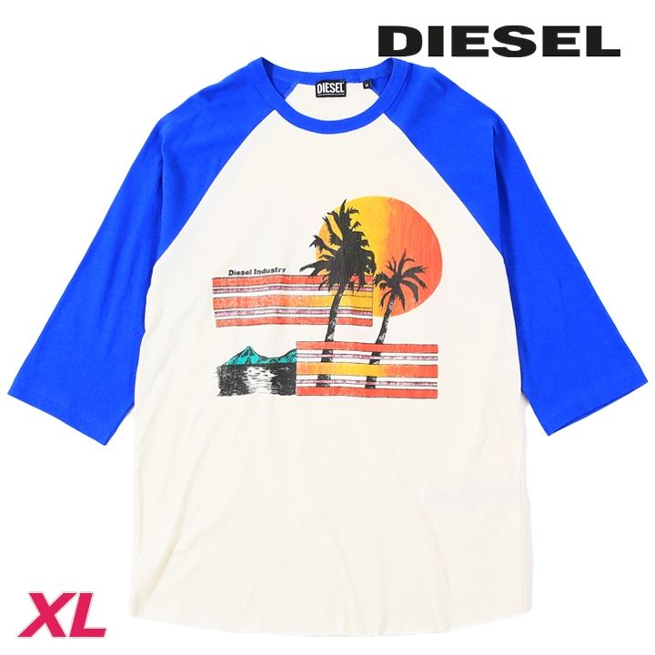 DIESEL ロゴカットワークカットソー T-JUST-MICRODIV（MEN）: エンブロイダリーTシャツ｜ディーゼル