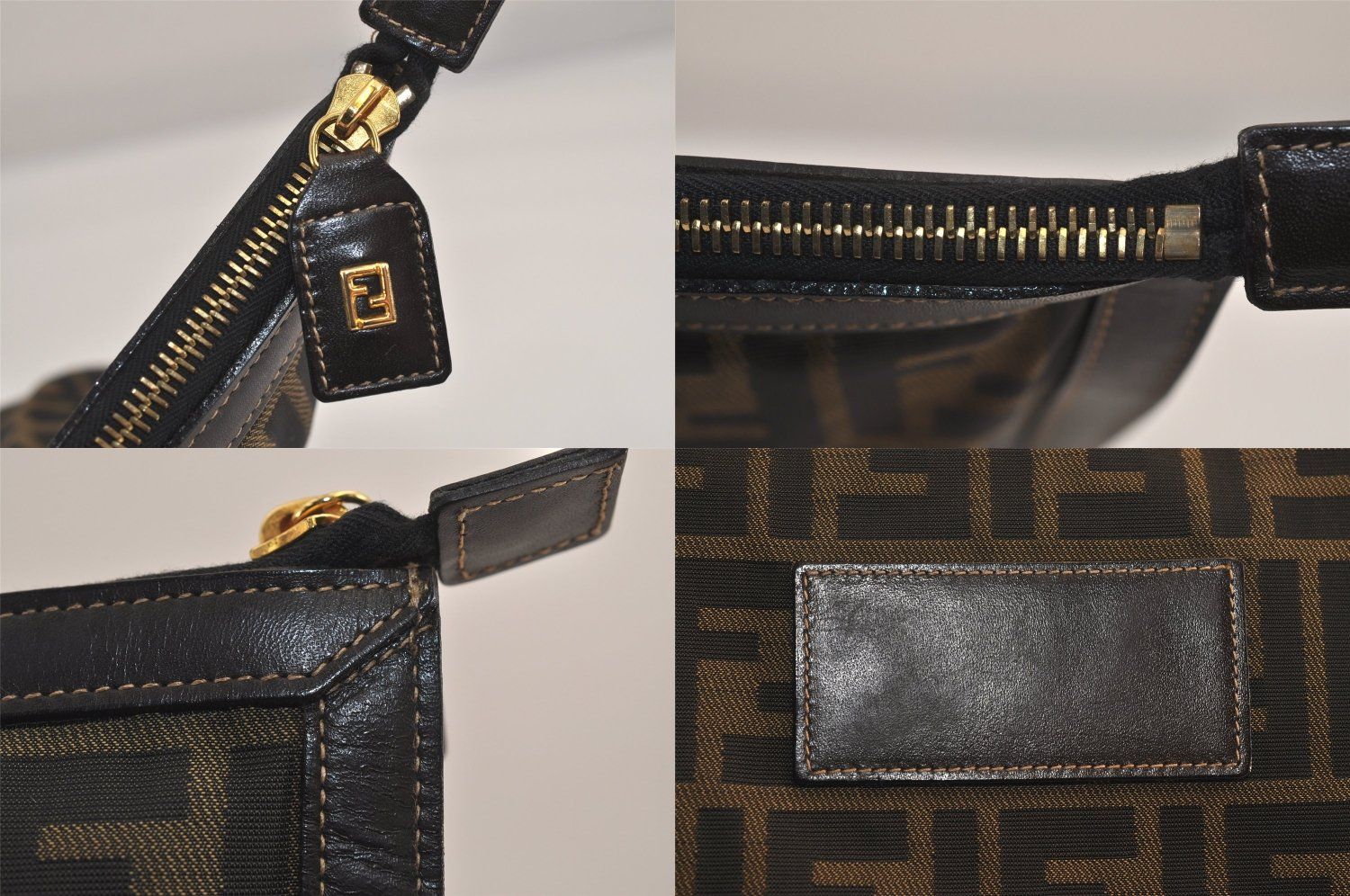 FENDI フェンディ ヴィンテージ ズッカ柄 クラッチハンドバッグ