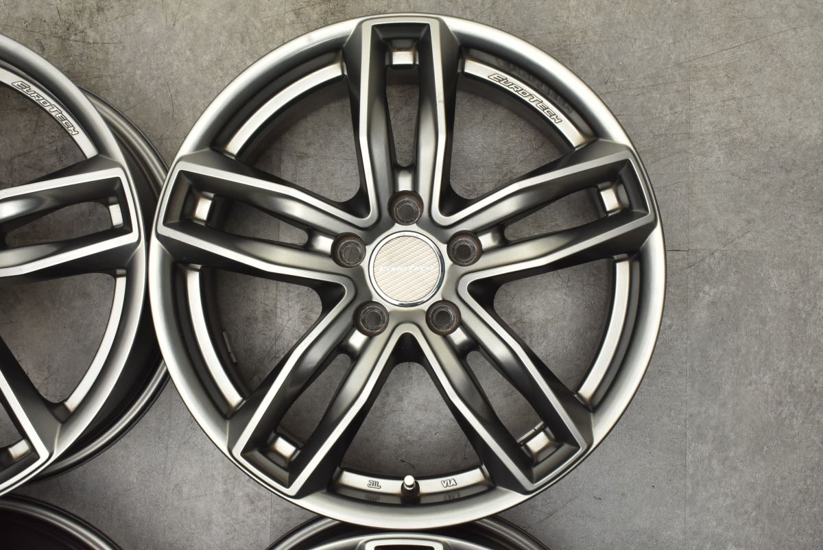 良好品】ユーロテック ガヤ5 17in 7.5J +50 PCD112 4本セット アウディ 