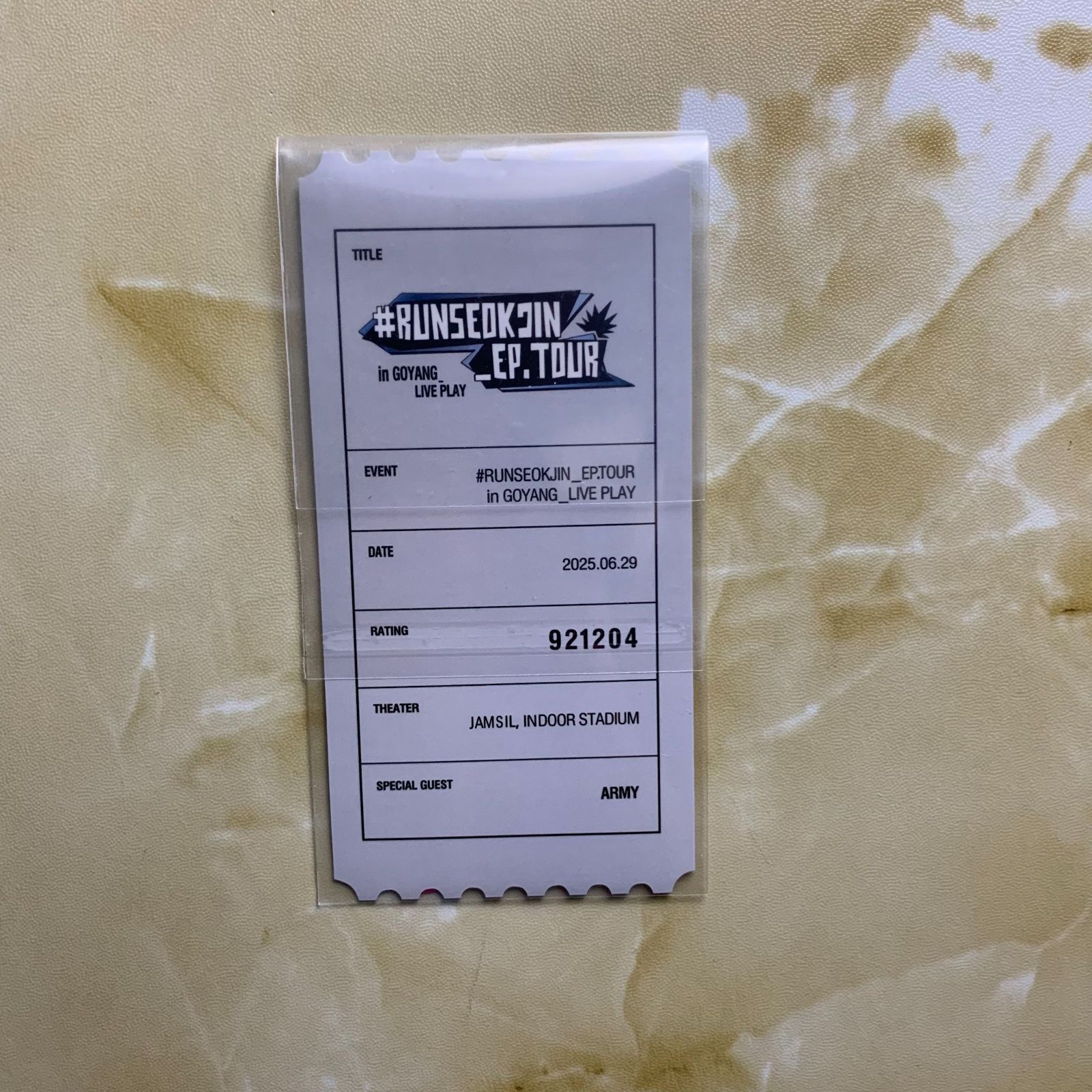 BTS ジン JIN RUNSEOKJIN_EP.TOUR 6.29 コヤン Goyang 高陽