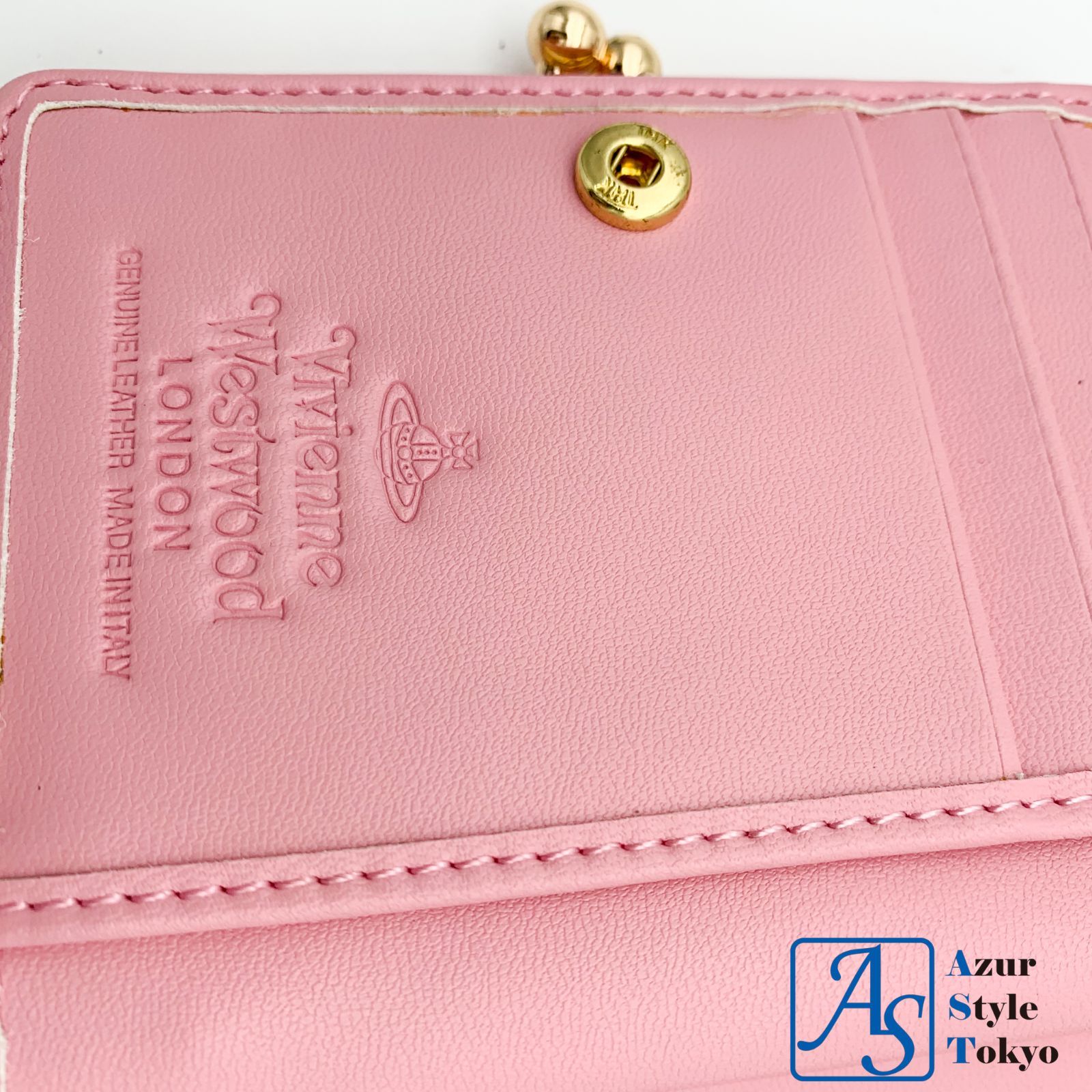 新品、未使用】Vivienne Westwood 二つ折り財布 野暮った ピンク がま口