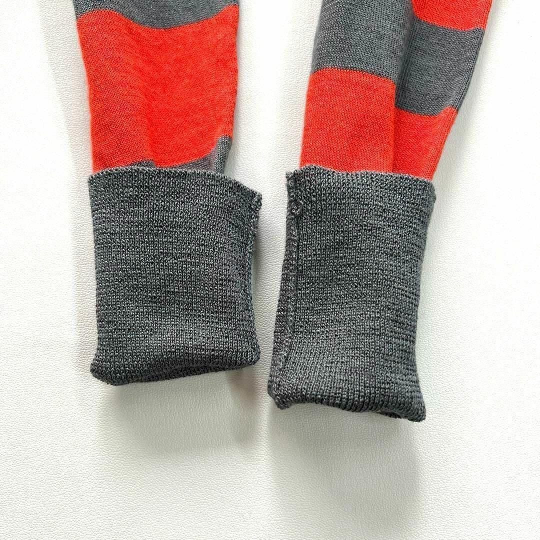 美品❗️マークアンドロナWM 長袖ニットセーターVネックボーダースカル