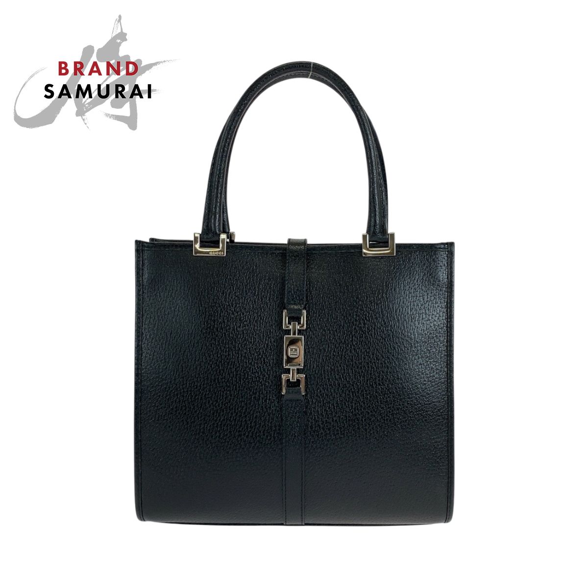 超美品 GUCCI グッチ ジャッキー ブラック 黒 シルバー金具 レザー 002 